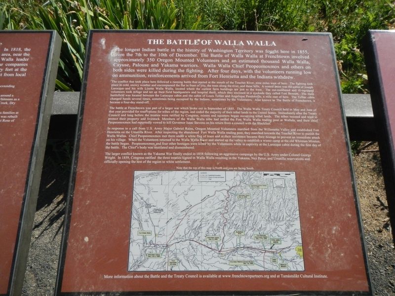 The Battle of Walla Walla Marker image. Click for full size.