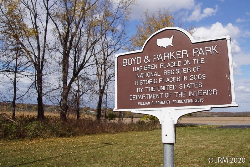 Boyd & Parker Park Marker Reverse image. Click for full size.