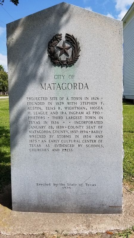 City of Matagorda Marker image. Click for full size.