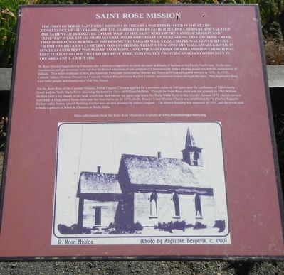 Saint Rose Mission Marker image. Click for full size.
