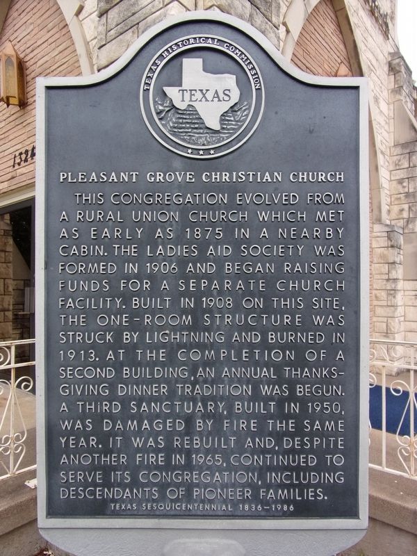 Pleasant Grove Christian Church Marker image. Click for full size.