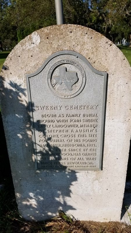 Sweeny Cemetery Marker image. Click for full size.