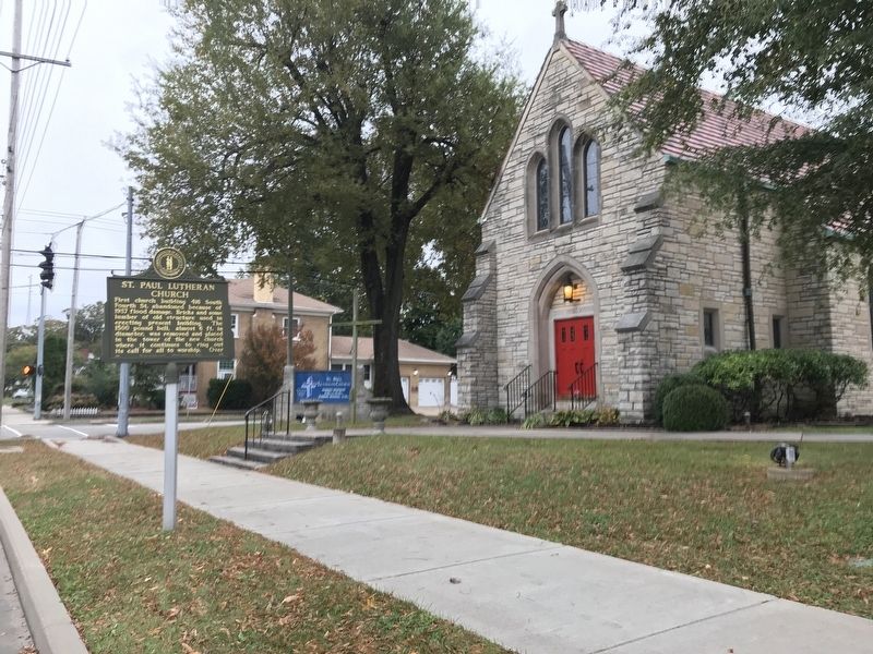 St. Paul Lutheran Church Marker. Click for full size. St. Paul Lutheran Church Marker image. Click for full size.