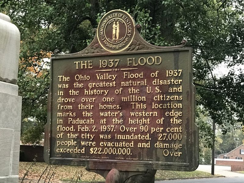 The 1937 Flood Marker image. Click for full size.