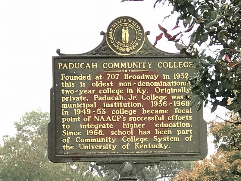 Paducah Community College Marker image. Click for full size.