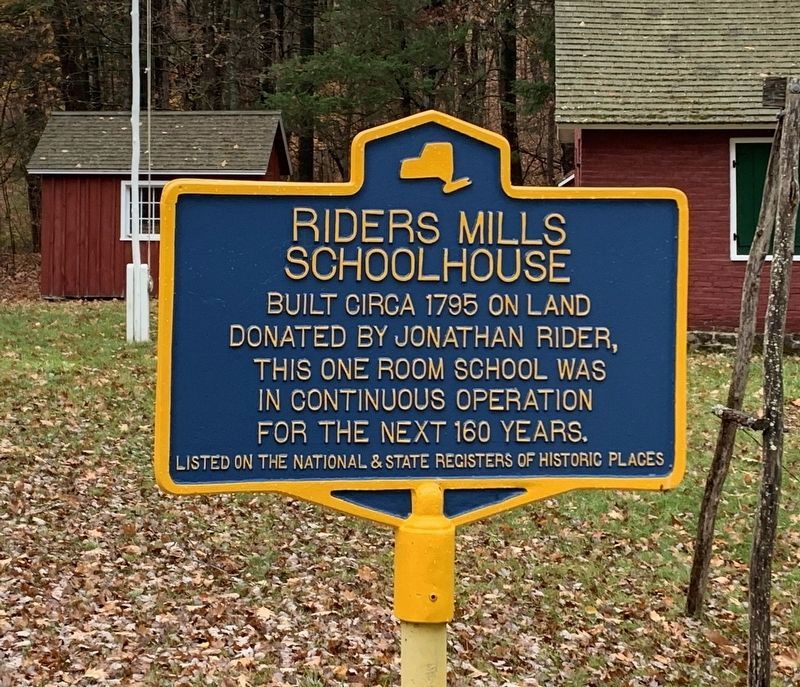 Riders Mills Schoolhouse Marker image. Click for full size.