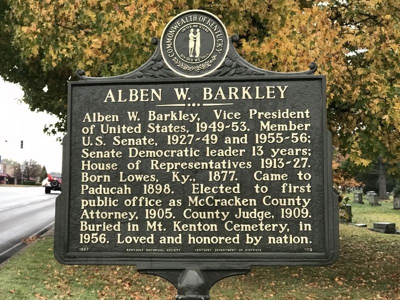 Alben W. Barkley Marker image. Click for full size.