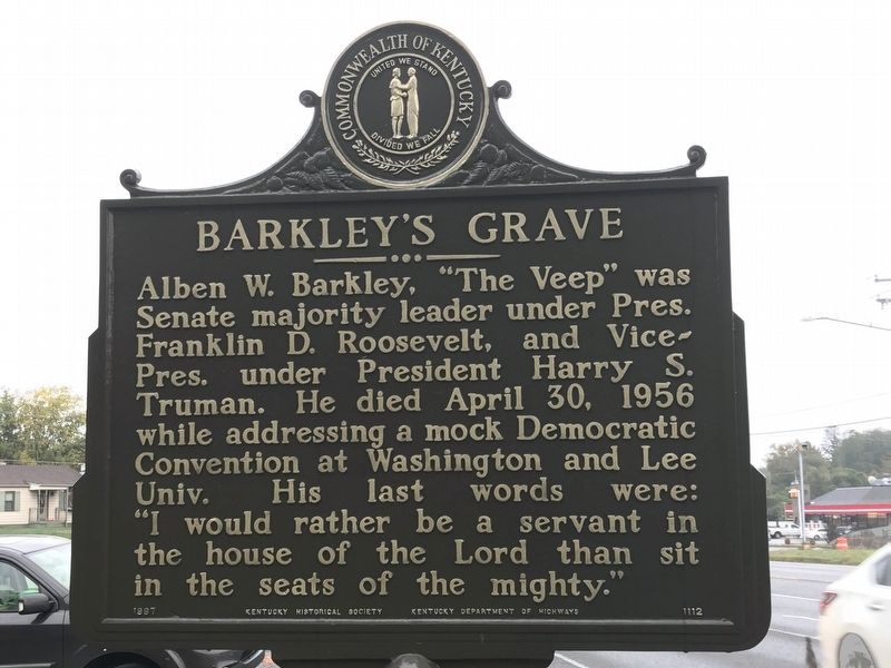 Barkley's Grave Marker image. Click for full size.