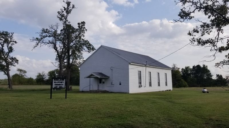 Oakland Baptist Church and Marker image. Click for full size.