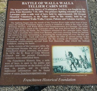 Battle of Walla Walla - Wikipedia Marker image. Click for full size.