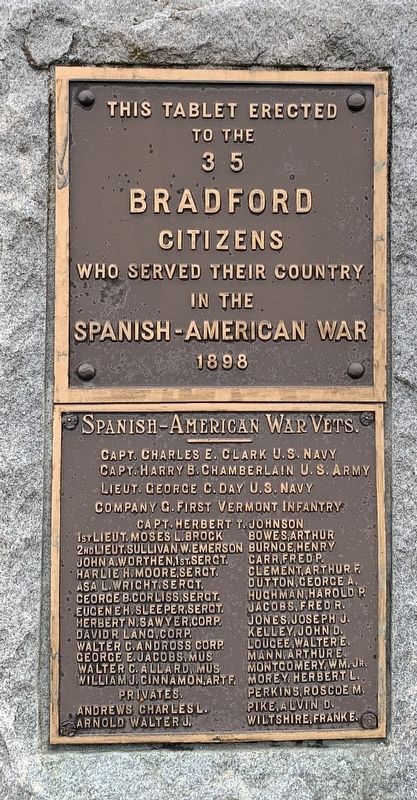 Bradford Spanish-American War Memorial image. Click for full size.