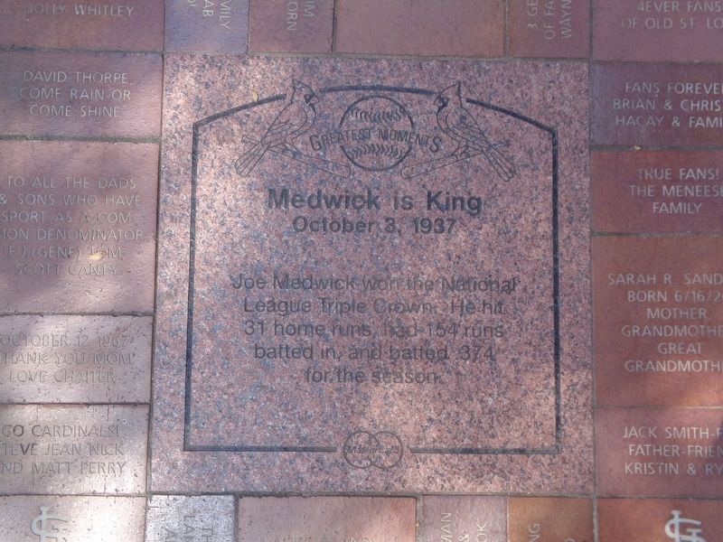 Medwick is King Marker image. Click for full size.