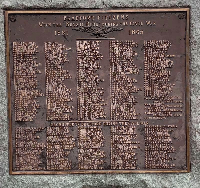 Bradford Civil War Memorial image. Click for full size.
