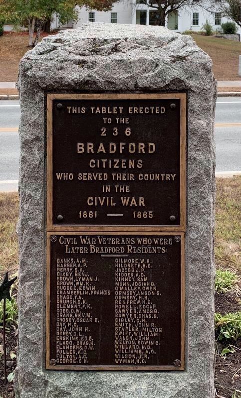 Bradford Civil War Memorial Side Panel image. Click for full size.