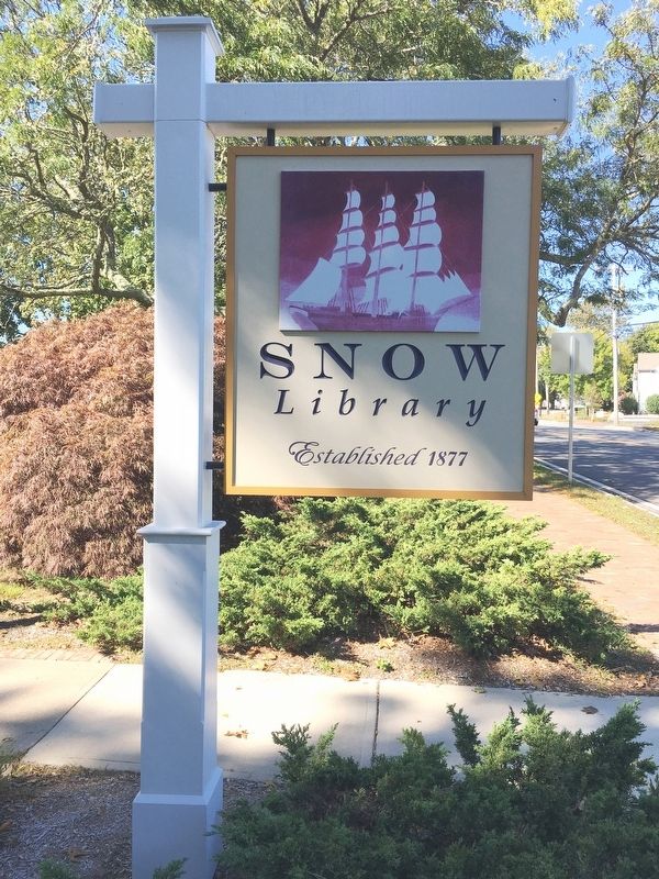 Historic Snow Library Sign image. Click for full size.