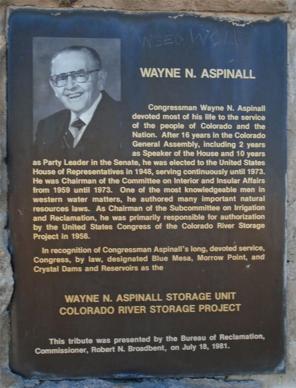 Wayne N. Aspinall Marker image. Click for full size.