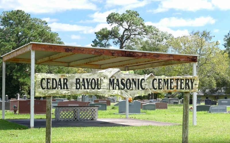 Cedar Bayou Masonic Lodge Cemetery image. Click for full size.