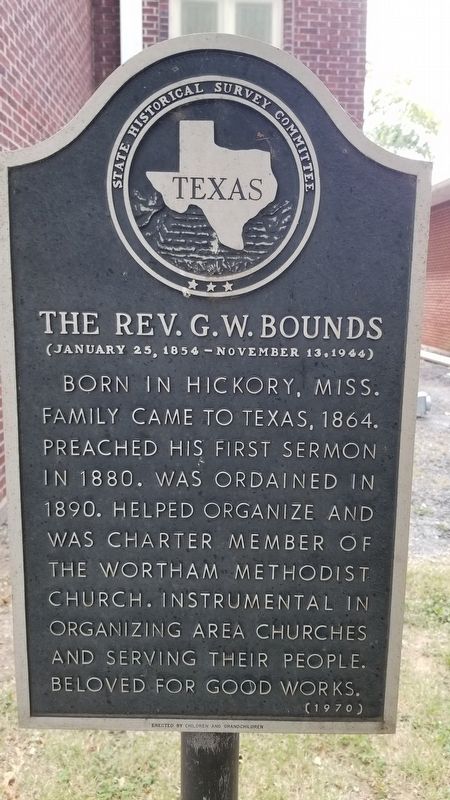 The Rev. G.W. Bounds Marker image. Click for full size.