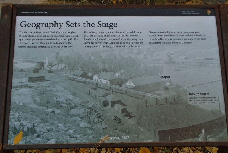 Geography Sets the Stage Marker image. Click for full size.