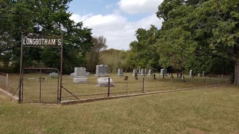 The Longbotham family section of the cemetery image. Click for full size.