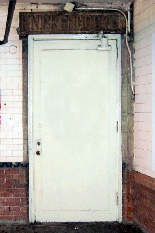 The Knickerbocker Hotel door image. Click for full size.