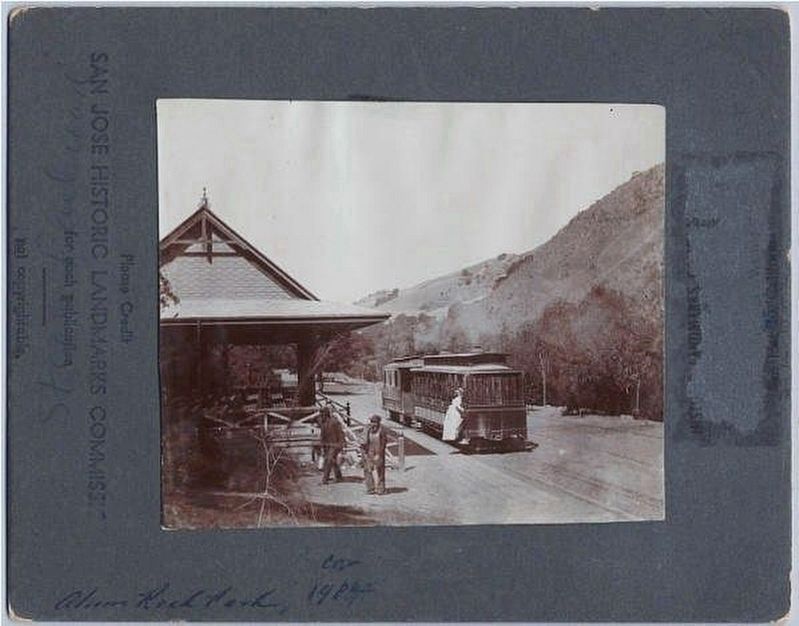 The Alum Rock Park Trolley, 1900 image. Click for full size.