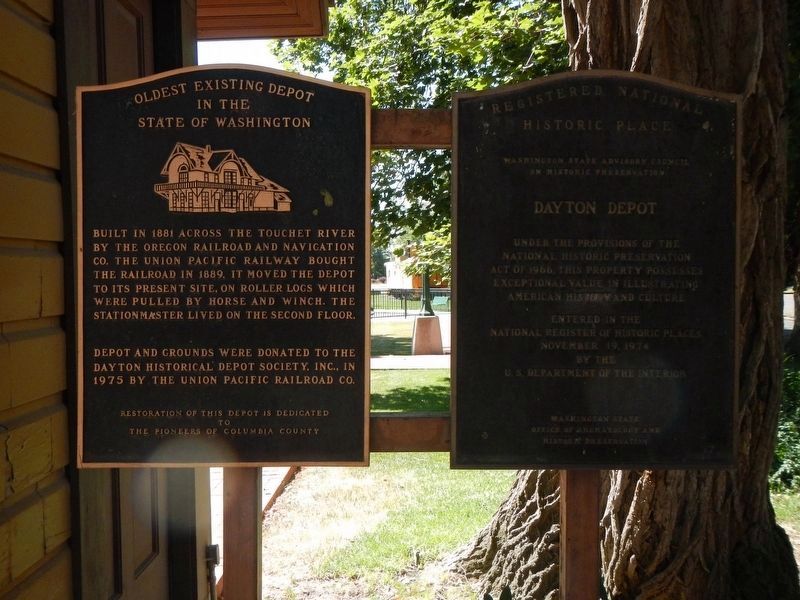 Oldest Existing Depot in the State of Washington Marker image. Click for full size.