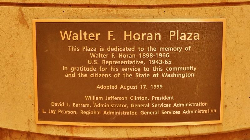 Walter F. Horan Plaza Marker image. Click for full size.