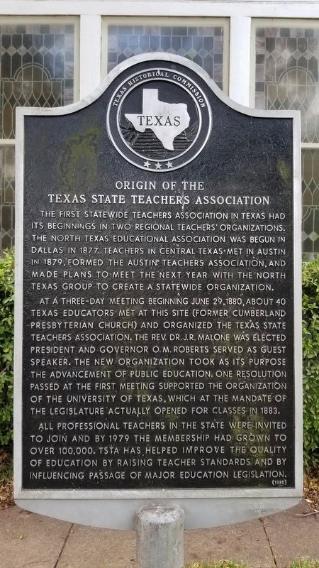 Origin of the Texas State Teachers Association Marker image. Click for full size.