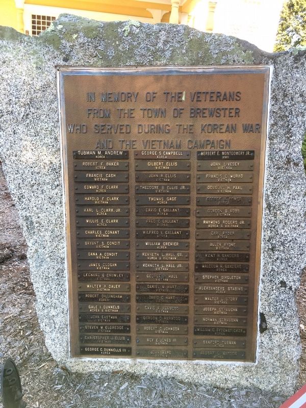 Town of Brewster Korean War and Vietnam Campaign Memorial image. Click for full size.