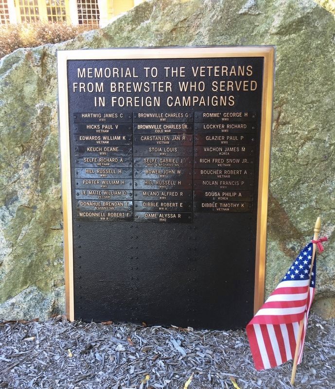 Town of Brewster Veterans of Foreign Campaigns Memorial image. Click for full size.