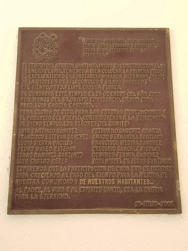 An additional Parish Church of Santiago Acotzilapan Marker from 2006 image. Click for full size.