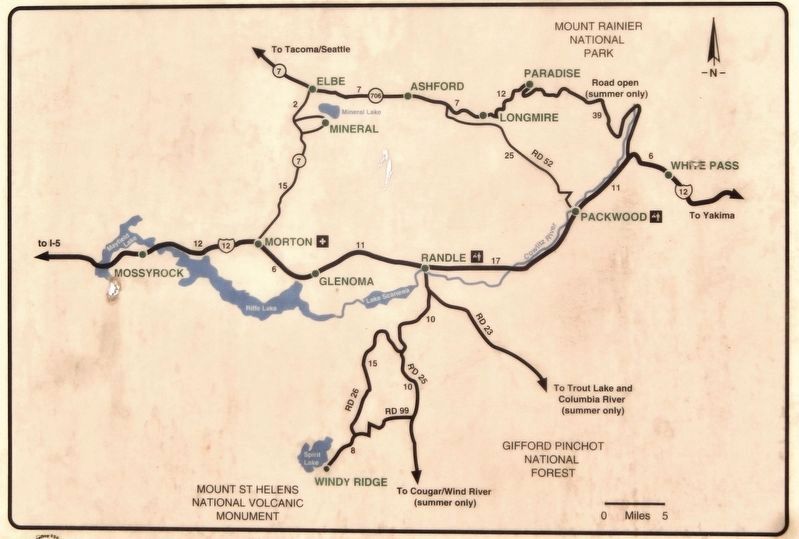 Marker detail: Riffe Lake area map image. Click for full size.