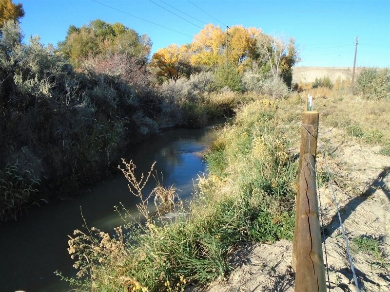 The Supply Ditch Near the Early Irrigation in the Uncompahgre Valley Marker image. Click for full size.