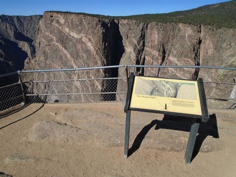 The Painted Wall Scenic Overlook and Marker image. Click for full size.