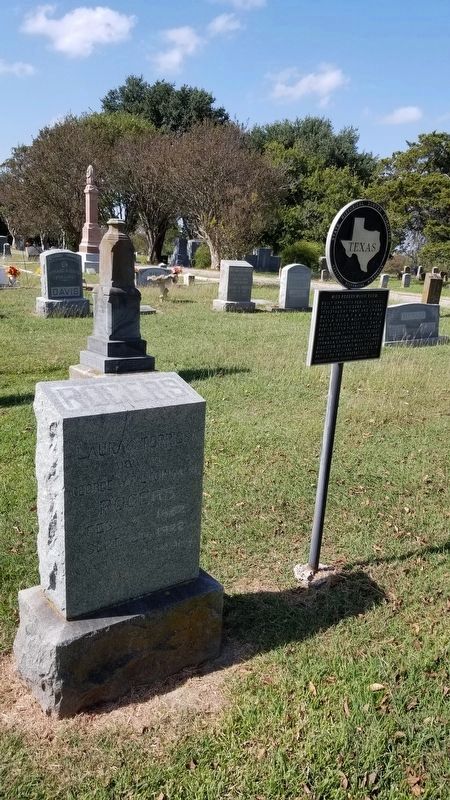 Miss Roger's Music Room Marker and her tombstone image. Click for full size.