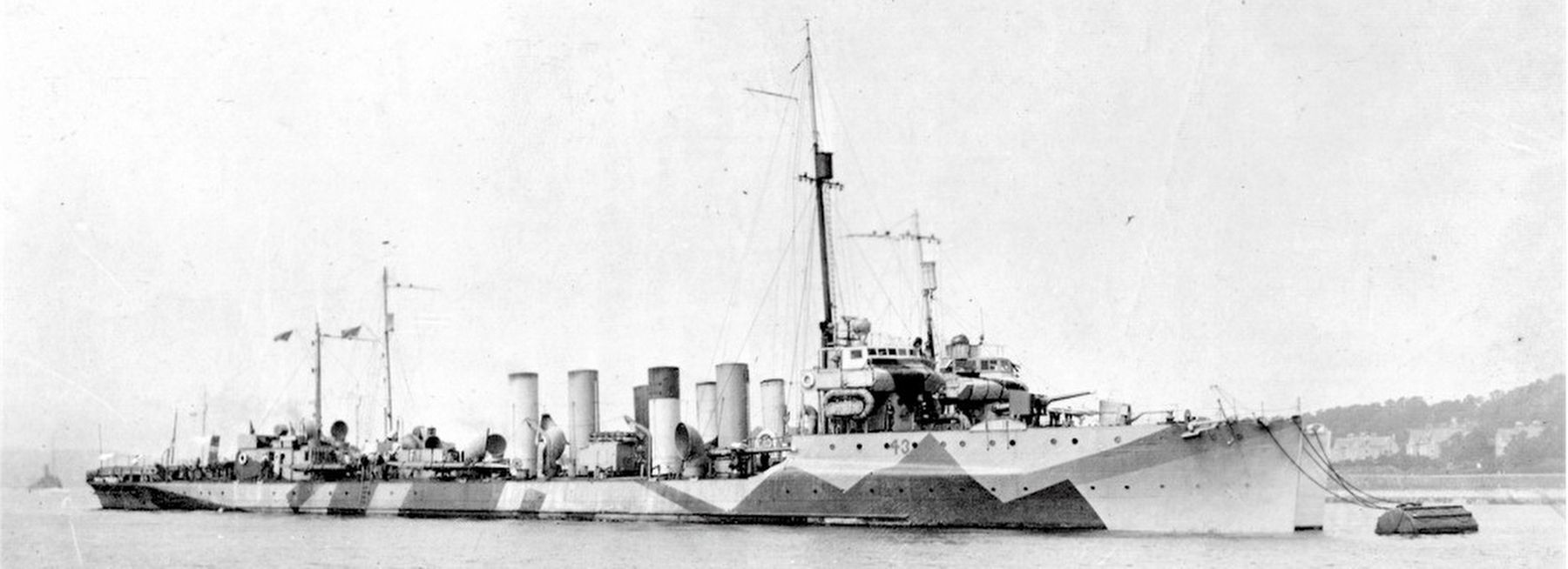 USS Cassin (DD-43) after repairs image. Click for full size.