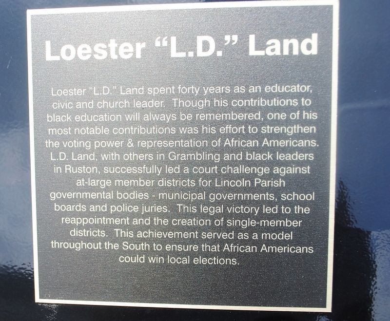 Loester "L.D." Land Marker image. Click for full size.