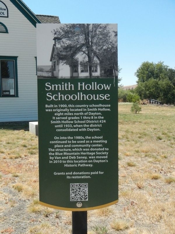 Smith Hollow Schoolhouse Marker image. Click for full size.