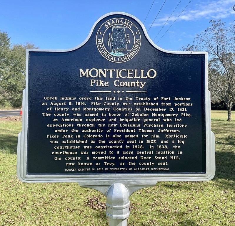 Monticello Marker image. Click for full size.