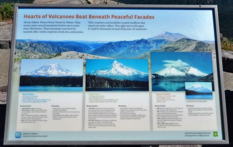 Hearts of Volcanoes Beat Beneath Peaceful Facades Marker image. Click for full size.