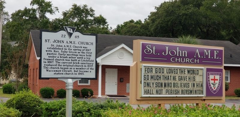 St. John A.M.E. Church Marker image. Click for full size.