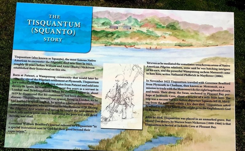 The Tisquantum (Squanto) Story Marker image. Click for full size.