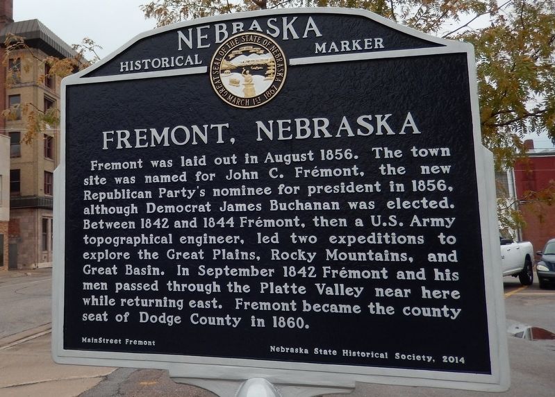 Fremont, Nebraska Marker image. Click for full size.