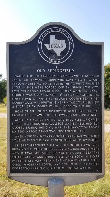Old Springfield Marker image. Click for full size.