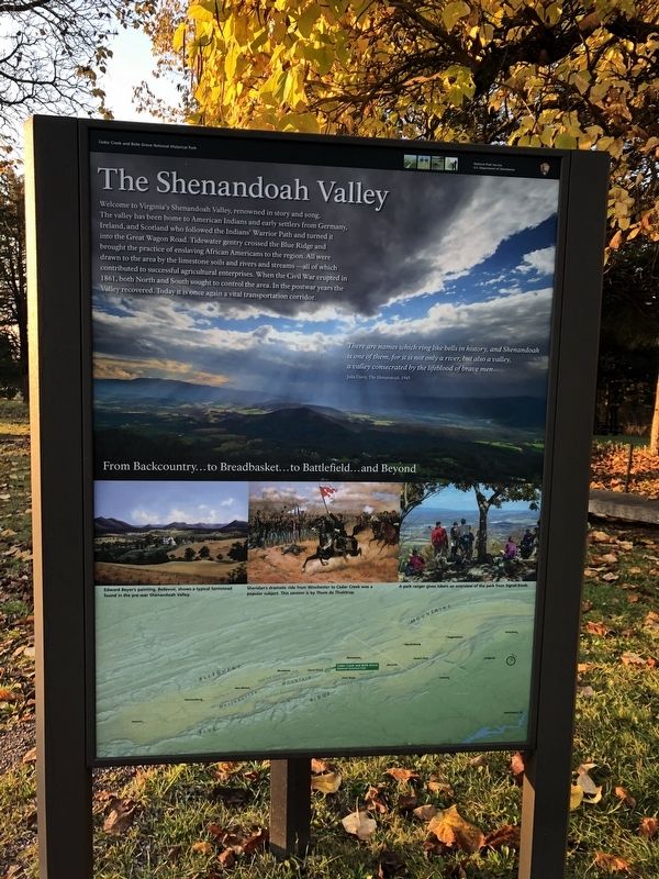 The Shenandoah Valley side of the marker image. Click for full size.