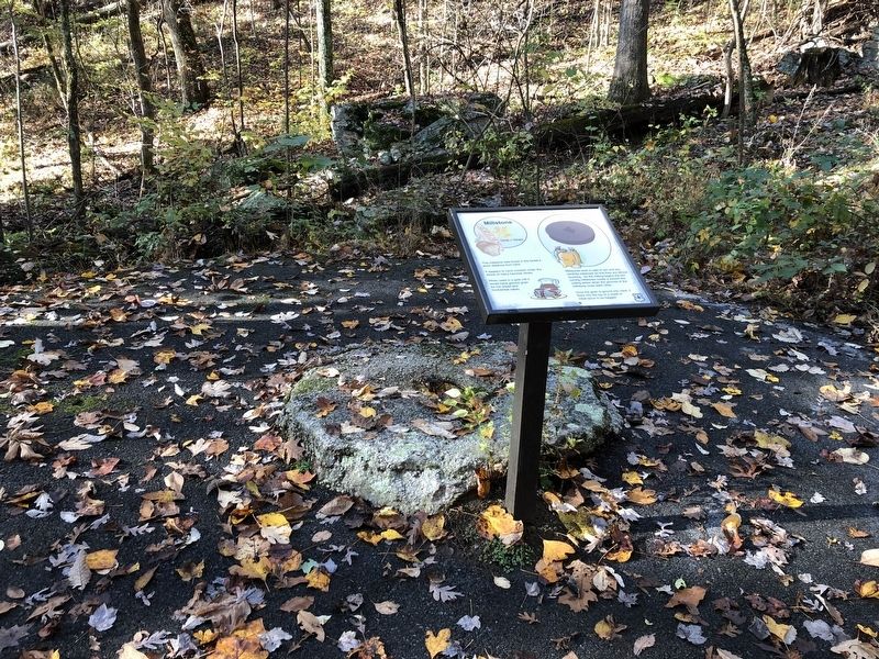 Millstone and its marker image. Click for full size.