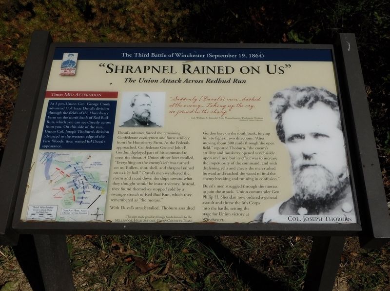 “Shrapnel Rained On Us” Marker image. Click for full size.