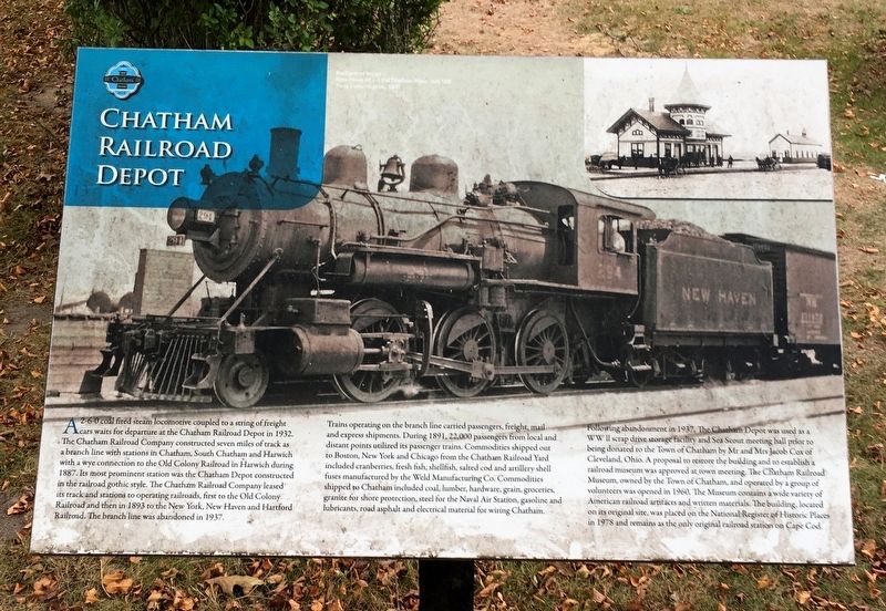 Chatham Railroad Depot Marker image. Click for full size.