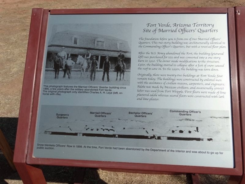 Site of Married Officers’ Quarters Marker image. Click for full size.